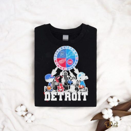 Peanut Character Detroit Sport Team Abbey Road Skyline 2023 shirt