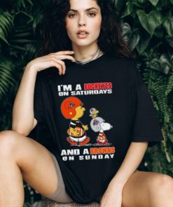 Peanuts Character I’m a Buckeyes in Saturdays and a Browns on Sunday Shirt
