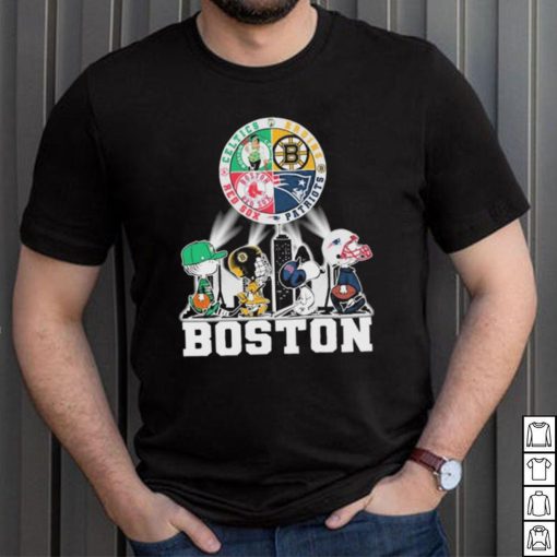 Peanuts Characters Boston Sports Teams City Walking Shirt