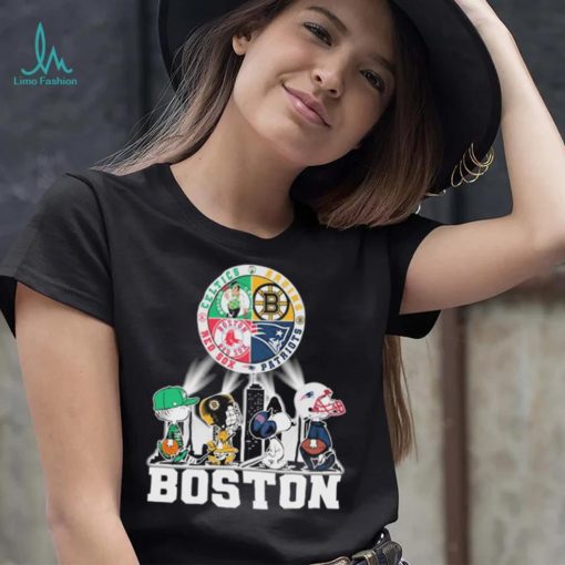 Peanuts Characters Boston Sports Teams City Walking Shirt