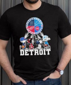 Peanuts Characters Detroit Sports Teams City Walking Shirt
