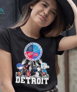Peanuts Characters Detroit Sports Teams City Walking Shirt