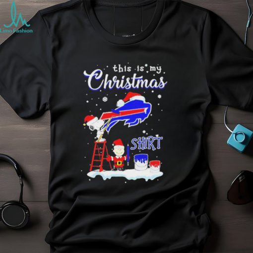 Peanuts Snoopy And Charlie Brown Wall Paint Buffalo Bills This Is My Christmas Shirt