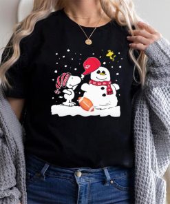 Peanuts Snoopy And Woodstock Snowman Kansas City Chiefs Christmas Shirt