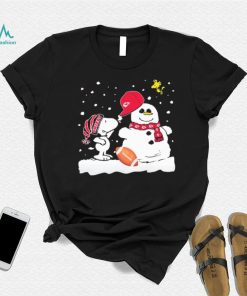 Peanuts Snoopy And Woodstock Snowman Kansas City Chiefs Christmas Shirt