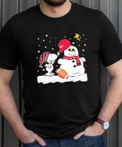 Peanuts Snoopy And Woodstock Snowman Kansas City Chiefs Christmas Shirt