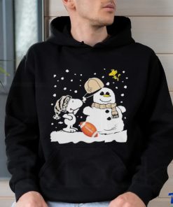 Peanuts Snoopy And Woodstock Snowman New Orleans Saints Christmas Shirt