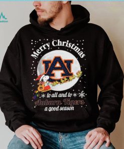 Peanuts Snoopy Merry Christmas To All And To All A Auburn Tigers A Good Season Shirt
