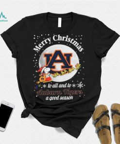 Peanuts Snoopy Merry Christmas To All And To All A Auburn Tigers A Good Season Shirt
