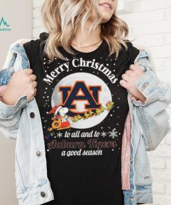 Peanuts Snoopy Merry Christmas To All And To All A Auburn Tigers A Good Season Shirt