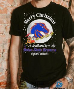 Peanuts Snoopy Merry Christmas To All And To All A Boise State Broncos A Good Season Shirt