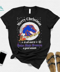 Peanuts Snoopy Merry Christmas To All And To All A Boise State Broncos A Good Season Shirt