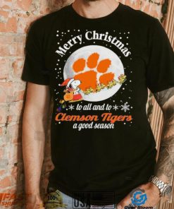 Peanuts Snoopy Merry Christmas To All And To All A Clemson Tigers A Good Season Shirt