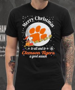 Peanuts Snoopy Merry Christmas To All And To All A Clemson Tigers A Good Season Shirt