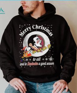 Peanuts Snoopy Merry Christmas To All And To All A Florida State Seminoles A Good Season Shirt