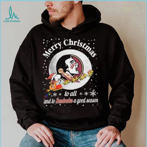 Peanuts Snoopy Merry Christmas To All And To All A Florida State Seminoles A Good Season Shirt