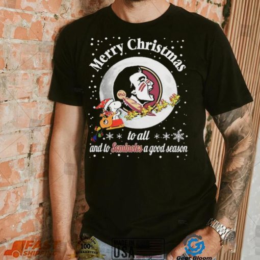 Peanuts Snoopy Merry Christmas To All And To All A Florida State Seminoles A Good Season Shirt