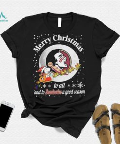 Peanuts Snoopy Merry Christmas To All And To All A Florida State Seminoles A Good Season Shirt