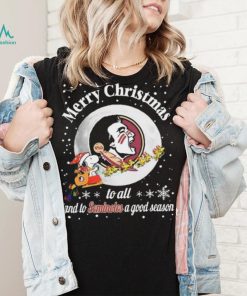 Peanuts Snoopy Merry Christmas To All And To All A Florida State Seminoles A Good Season Shirt