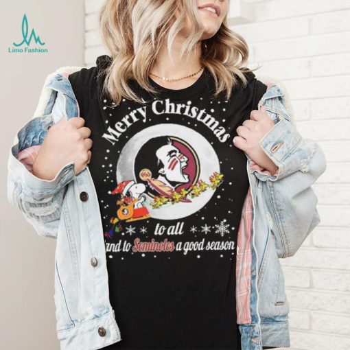 Peanuts Snoopy Merry Christmas To All And To All A Florida State Seminoles A Good Season Shirt