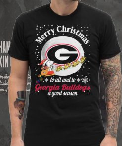 Peanuts Snoopy Merry Christmas To All And To All A Georgia Bulldogs A Good Season Shirt