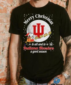 Peanuts Snoopy Merry Christmas To All And To All A Indiana Hoosiers A Good Season Shirt