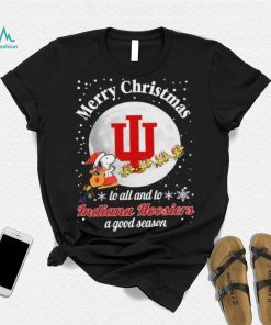 Peanuts Snoopy Merry Christmas To All And To All A Indiana Hoosiers A Good Season Shirt