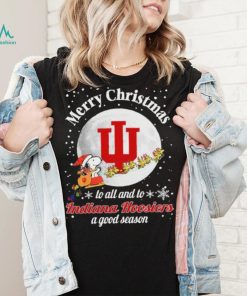 Peanuts Snoopy Merry Christmas To All And To All A Indiana Hoosiers A Good Season Shirt