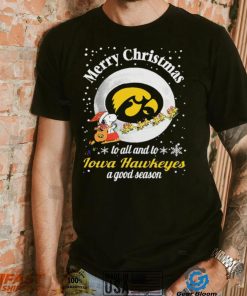 Peanuts Snoopy Merry Christmas To All And To All A Iowa Hawkeyes A Good Season Shirt