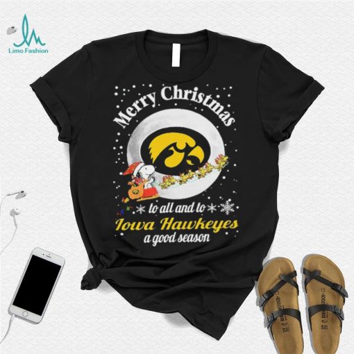 Peanuts Snoopy Merry Christmas To All And To All A Iowa Hawkeyes A Good Season Shirt