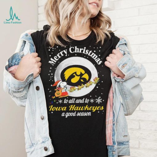 Peanuts Snoopy Merry Christmas To All And To All A Iowa Hawkeyes A Good Season Shirt