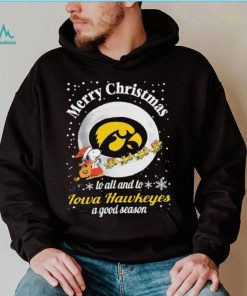 Peanuts Snoopy Merry Christmas To All And To All A Iowa Hawkeyes A Good Season Shirt