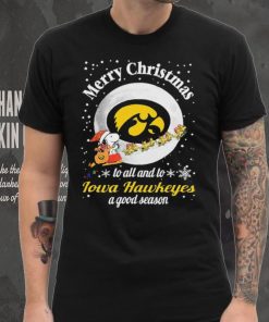 Peanuts Snoopy Merry Christmas To All And To All A Iowa Hawkeyes A Good Season Shirt