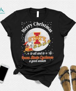Peanuts Snoopy Merry Christmas To All And To All A Iowa State Cyclones A Good Season Shirt