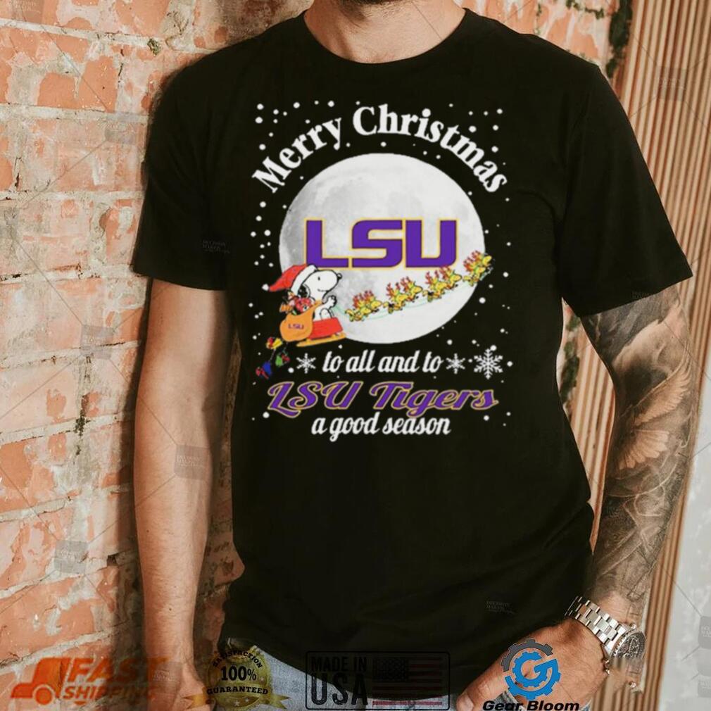 Peanuts Snoopy Merry Christmas To All And To All A LSU Tigers A Good Season Shirt Peanuts Snoopy Merry Christmas To All And To All A LSU Tigers A Good Season Shirt