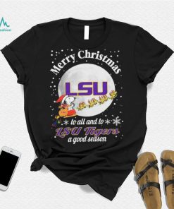 Peanuts Snoopy Merry Christmas To All And To All A LSU Tigers A Good Season Shirt, hoodie, sweater, long sleeve and tank top Peanuts Snoopy Merry Christmas To All And To All A LSU Tigers A Good Season Shirt