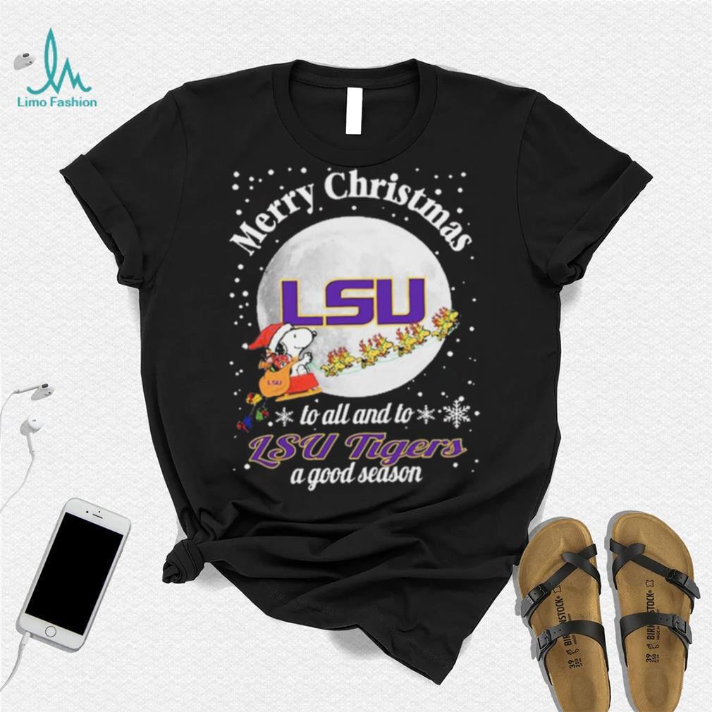 Peanuts Snoopy Merry Christmas To All And To All A LSU Tigers A Good Season Shirt Peanuts Snoopy Merry Christmas To All And To All A LSU Tigers A Good Season Shirt