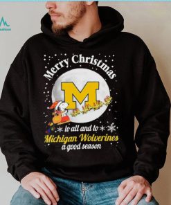 Peanuts Snoopy Merry Christmas To All And To All A Michigan Wolverines A Good Season Shirt