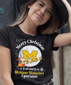 Peanuts Snoopy Merry Christmas To All And To All A Michigan Wolverines A Good Season Shirt