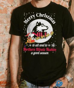 Peanuts Snoopy Merry Christmas To All And To All A Northern Illinois Huskies A Good Season Shirt