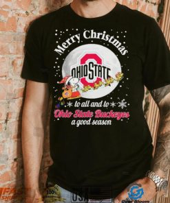 Peanuts Snoopy Merry Christmas To All And To All A Ohio State Buckeyes A Good Season Shirt