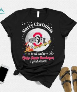 Peanuts Snoopy Merry Christmas To All And To All A Ohio State Buckeyes A Good Season Shirt