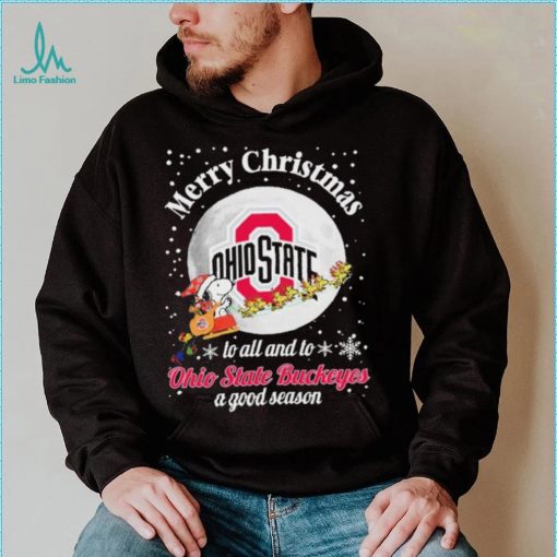 Peanuts Snoopy Merry Christmas To All And To All A Ohio State Buckeyes A Good Season Shirt