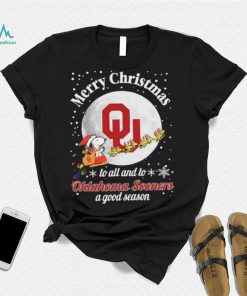 Peanuts Snoopy Merry Christmas To All And To All A Oklahoma Sooners A Good Season Shirt