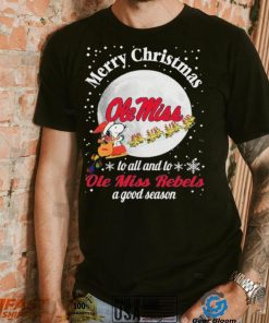 Peanuts Snoopy Merry Christmas To All And To All A Ole Miss Rebels A Good Season Shirt
