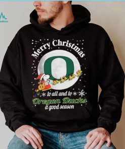 Peanuts Snoopy Merry Christmas To All And To All A Oregon Ducks A Good Season Shirt