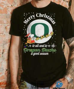 Peanuts Snoopy Merry Christmas To All And To All A Oregon Ducks A Good Season Shirt
