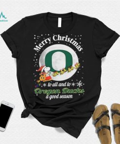Peanuts Snoopy Merry Christmas To All And To All A Oregon Ducks A Good Season Shirt