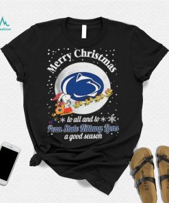 Peanuts Snoopy Merry Christmas To All And To All A Penn State Nittany Lions A Good Season Shirt