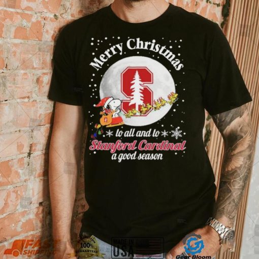 Peanuts Snoopy Merry Christmas To All And To All A Stanford Cardinal A Good Season Shirt